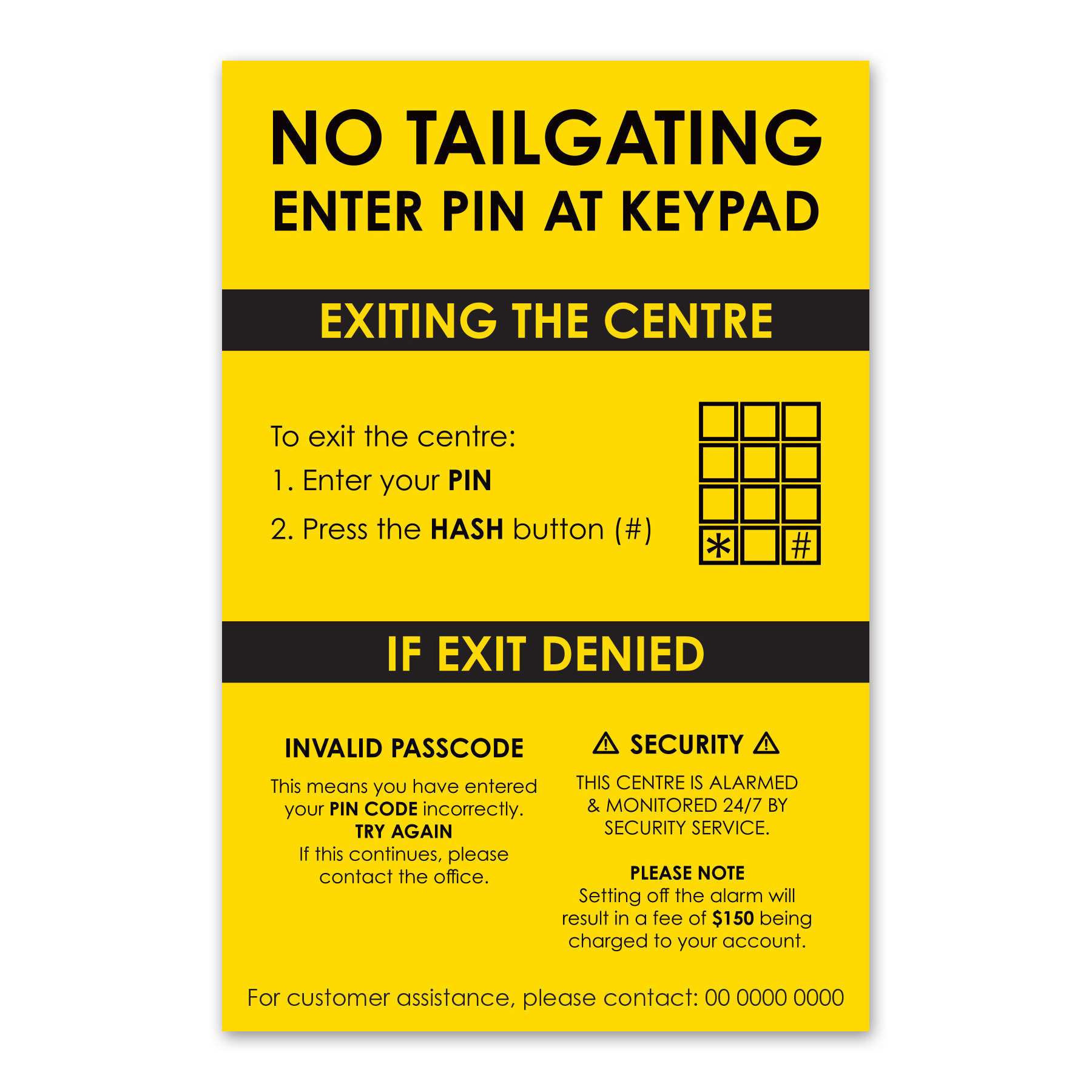 SENTINEL KEYPAD EXIT