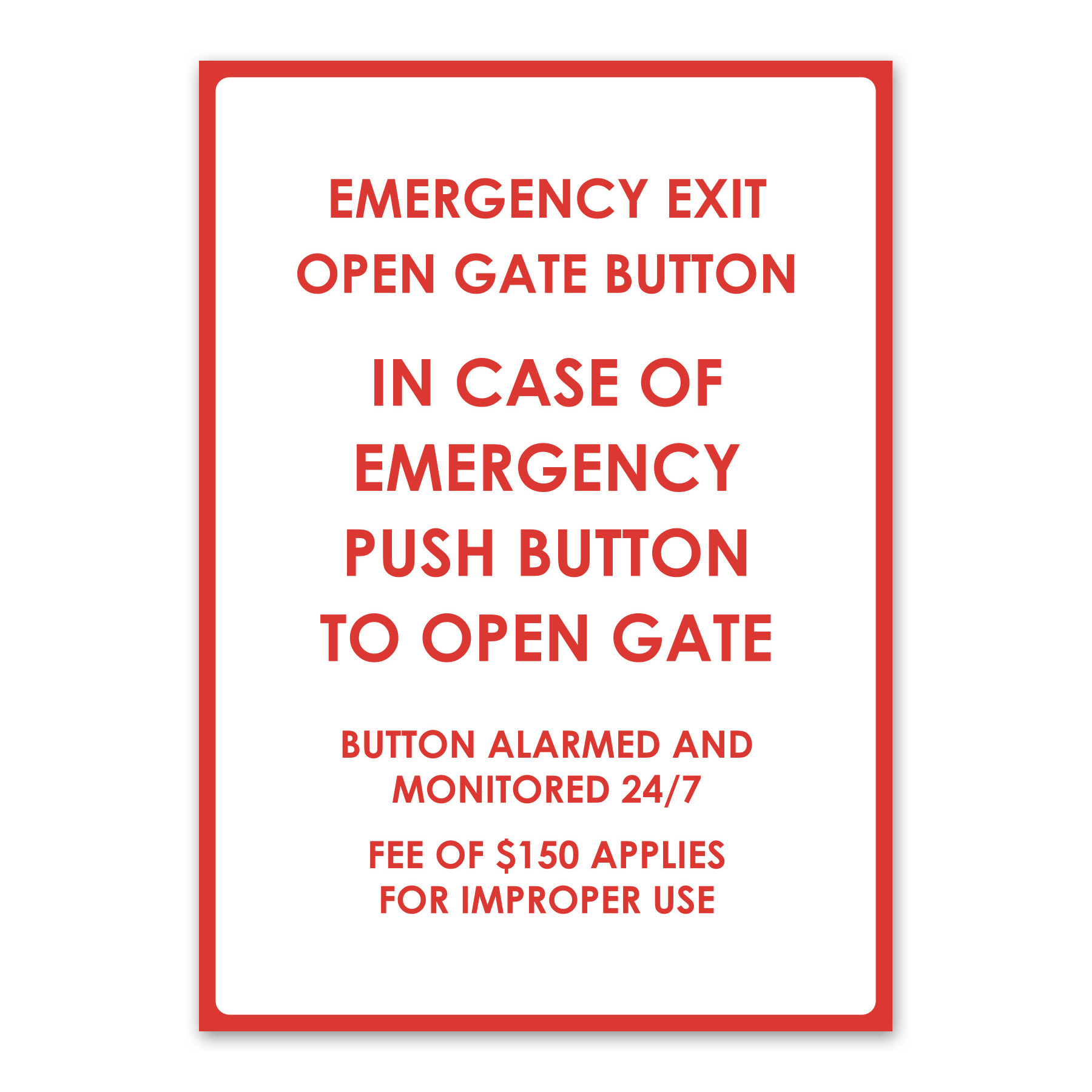 EMERGENCY EXIT SIGN