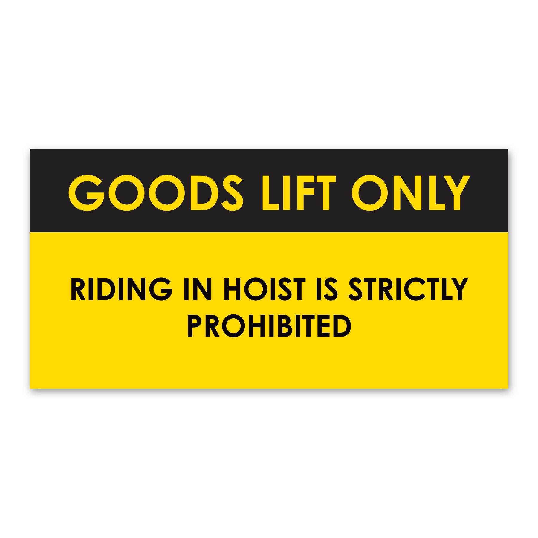 NO HOIST RIDING